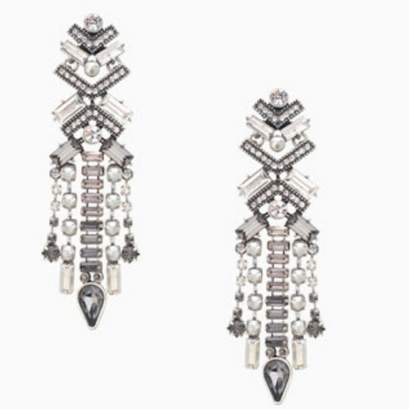 Stella & Dot | Sparkling Cascading Crystal Bejeweled Chandeliers Silver … - Picture 5 of 10